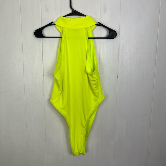 Icon Swim Neon Full Front Zip One Piece Swimsuit Sz L - Picture 8 of 8
